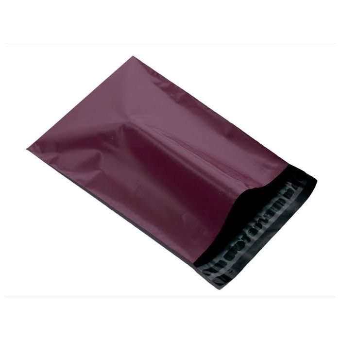 500 Burgundy plastic mailing bags, mailer post envelopes strong Size 350mm x 500mm 