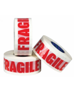 Fragile marked White sealing tape
