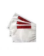 1000 x A5 Document pouches Printed, document enclosed 225mm x 165mm peel and stick