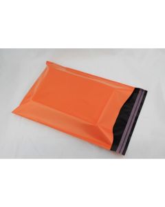 100 Large Orange Courier mailer bag size 550mm x 750mm, or 21.5" x 29.5" , with permanent seal