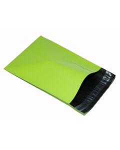 100 Neon Green poly mailer Eco mailing bag size 355mm x 508mm large mailing bag