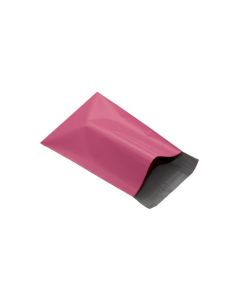 100 Pink plastic, fully recyclable mailer courier bag size 355mm x 508mm. large tough mailing bag