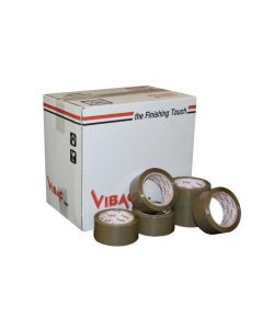 36 Rolls of Vibac Premium Brown Parcel packaging tape 48 mm Brown tape, low noise H. Melt Glue for strong great adhesion