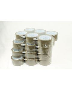 36 Rolls of Tan Brown Quality Parcel Sealing packaging tape with Hot Melt Glue 48 mm x 66 meter long tape