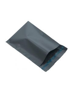 200 Grey plastic mailing courier bags, Size 230mm x 305mm