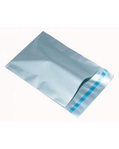 Small Silver Plastic mailing envelopes, Size 120mm x 170mm or 5" x  7", Use for jewellery & small items..... OUT OF STOCK