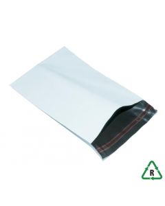 100 White A4+ size plastic mailing bags, Size 250 mm x 350 mm or 10" x 14"