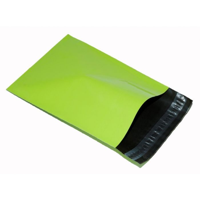 150 Neon Green poly mailer recyclable Eco mailing bag size 355mm x 508mm large mailing bag