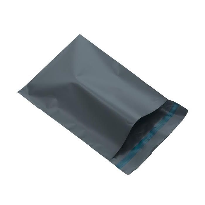 500 Grey plastic courier bags, medium to large Size 400mm x 525mm (16 x 20.5). Dispatch mail order mailers 
