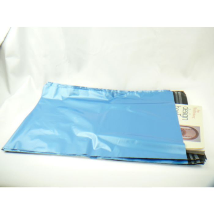 50 x Mid Courier delivery bags, Blue Plastic dispatch mailers, Size 426mm x 600mm or 17 x 23.5 inches