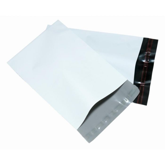 100 White A4+ size HEAVY DUTY plastic mailing bags, Size 250 mm x 350 mm or 10" x 14"