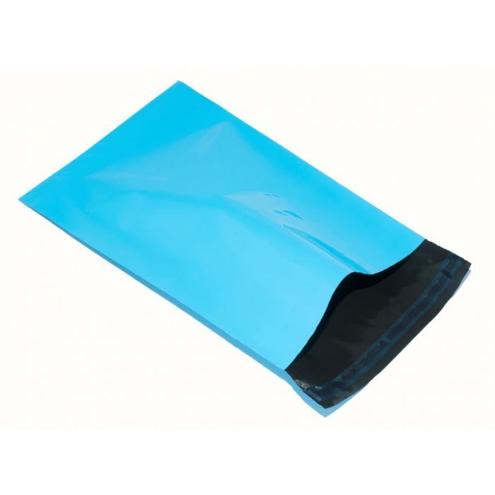 Blue plastic A4 mailer bags, size 250mm x 350mm 10