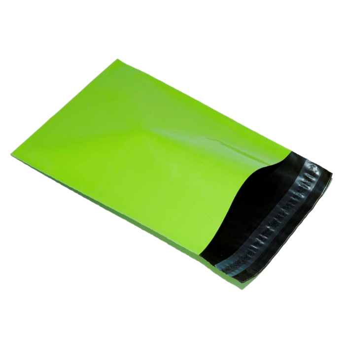 Neon Green poly mailer mailing bag size A4+ 250mm x 350mm 10