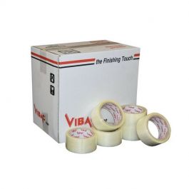 Vibac Solvent Clear Tape 66m x 48mm Qty 3 Parcel Packing Packaging 