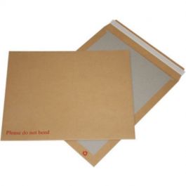 HARD CARD BOARD BACK BACKED ENVELOPES 100 x A4/C4 'MANILLA PLEASE DO NOT BEND' 