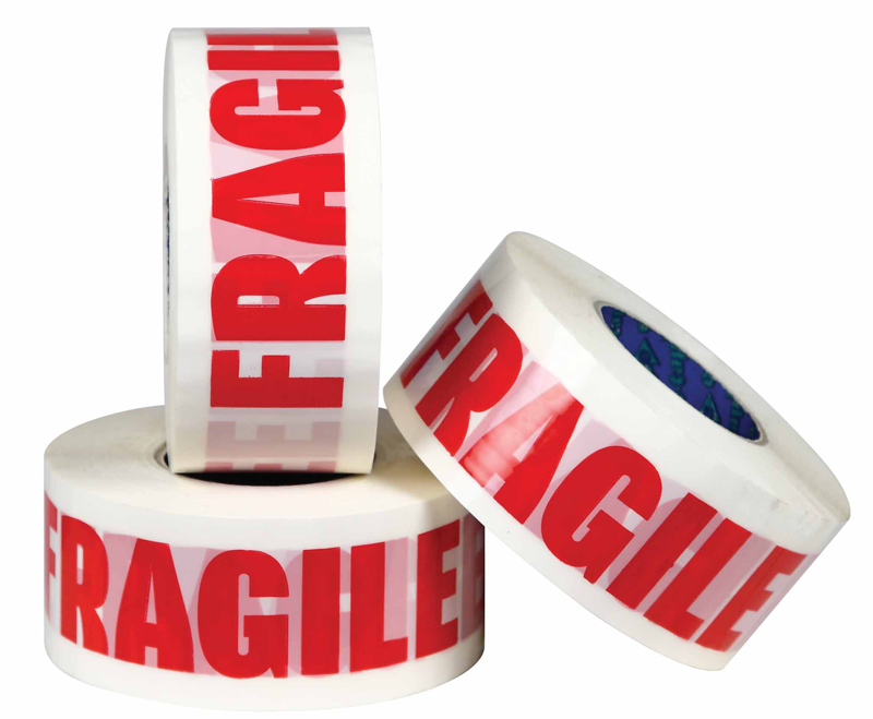 Fragile marked carton sealing tape