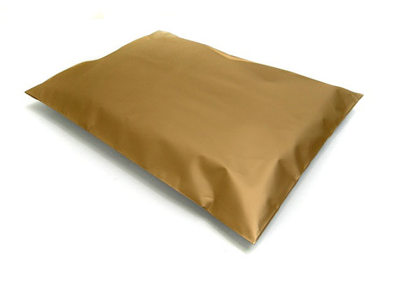 Metallic Gold Plastic mailing A4 envelopes