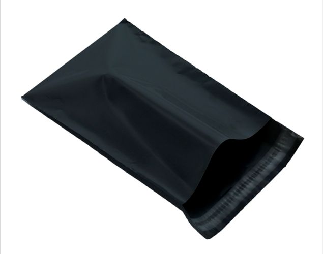 black plastic mailing envelope