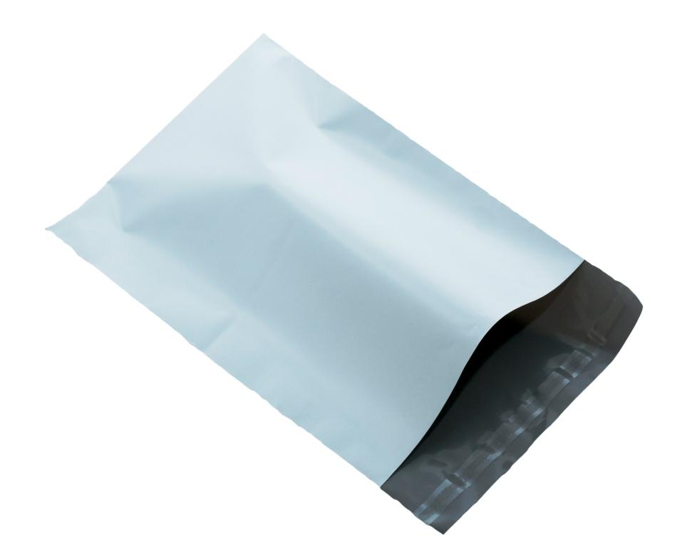 white plastic mailing bags